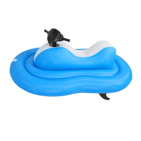 An inflatable water motorboat featuring inflatable motorcycle-style floating rowing functionality