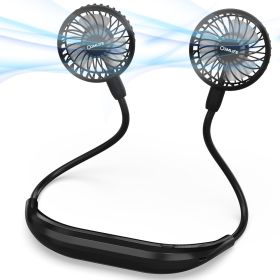 Portable Neck Fan, 2600mAh Battery Operated Ultra Quiet Hands Free USB Fan with Strong Wind