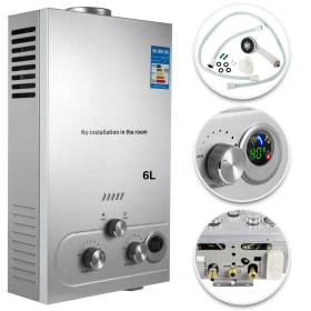 6L Hot Water Heater Tankless Instant Boiler Outdoor RV